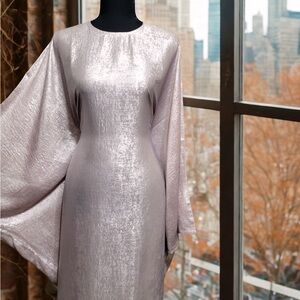 Elegant shimmery butterfly abaya with adjustment string
